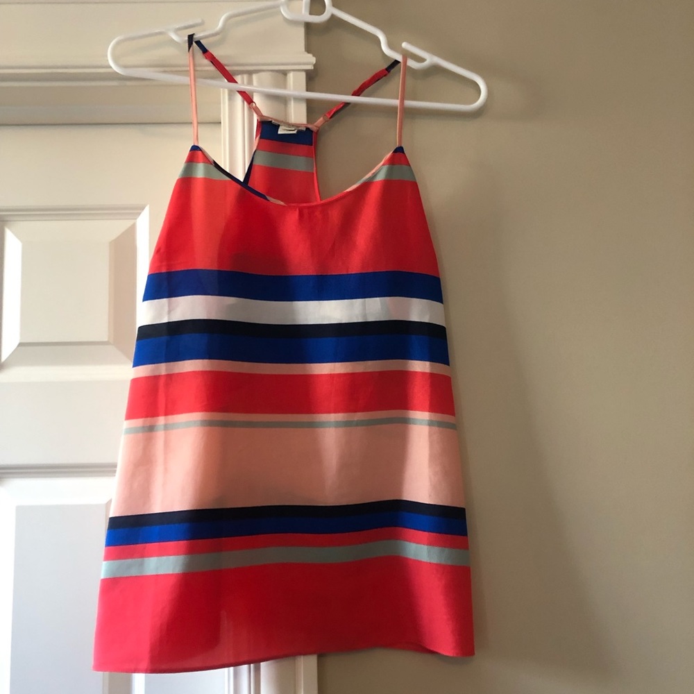 J.Crew striped racer back tank top